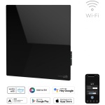 Aeno AGH0012S Premium Eco Smart Quadro, 500 W, juodas - Sieninis šildytuvas - Image 2